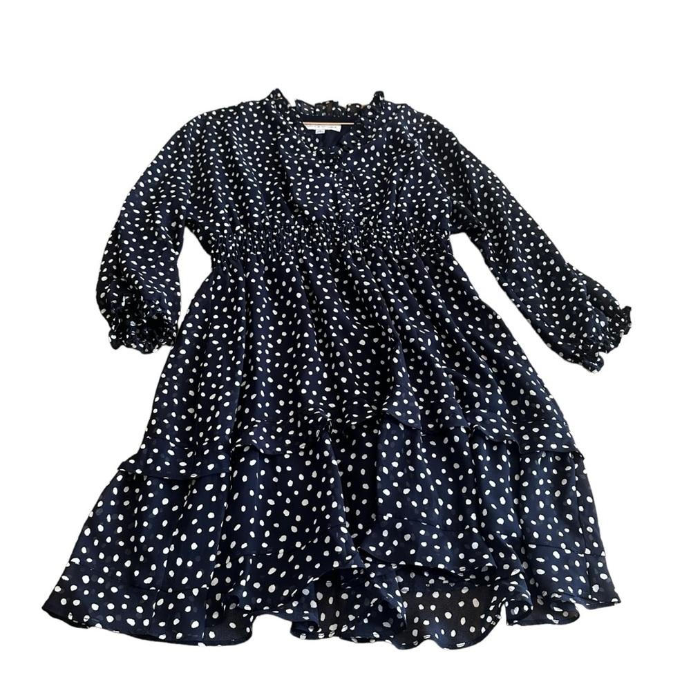 Emma & Michele Black and White Ruffled Tiered Sundress